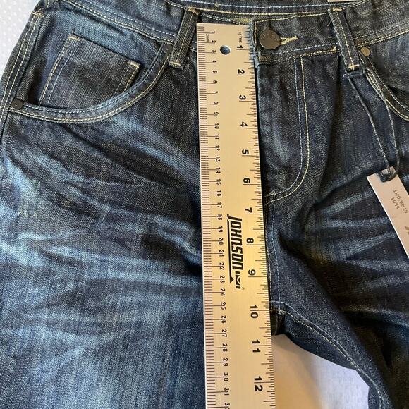 rue21 Black Men Jeans size 30x30 Dark Blue Mid Rise Straight Leg NWT - Picture 5 of 12